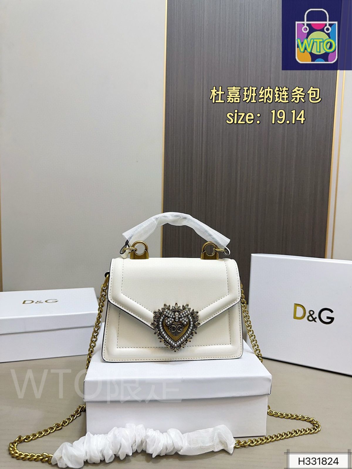稀少　ドルチェ&ガッパーナのバックパック DG（ドルチェ & ガッパーナ）チェーンバッグ（ボックス付き