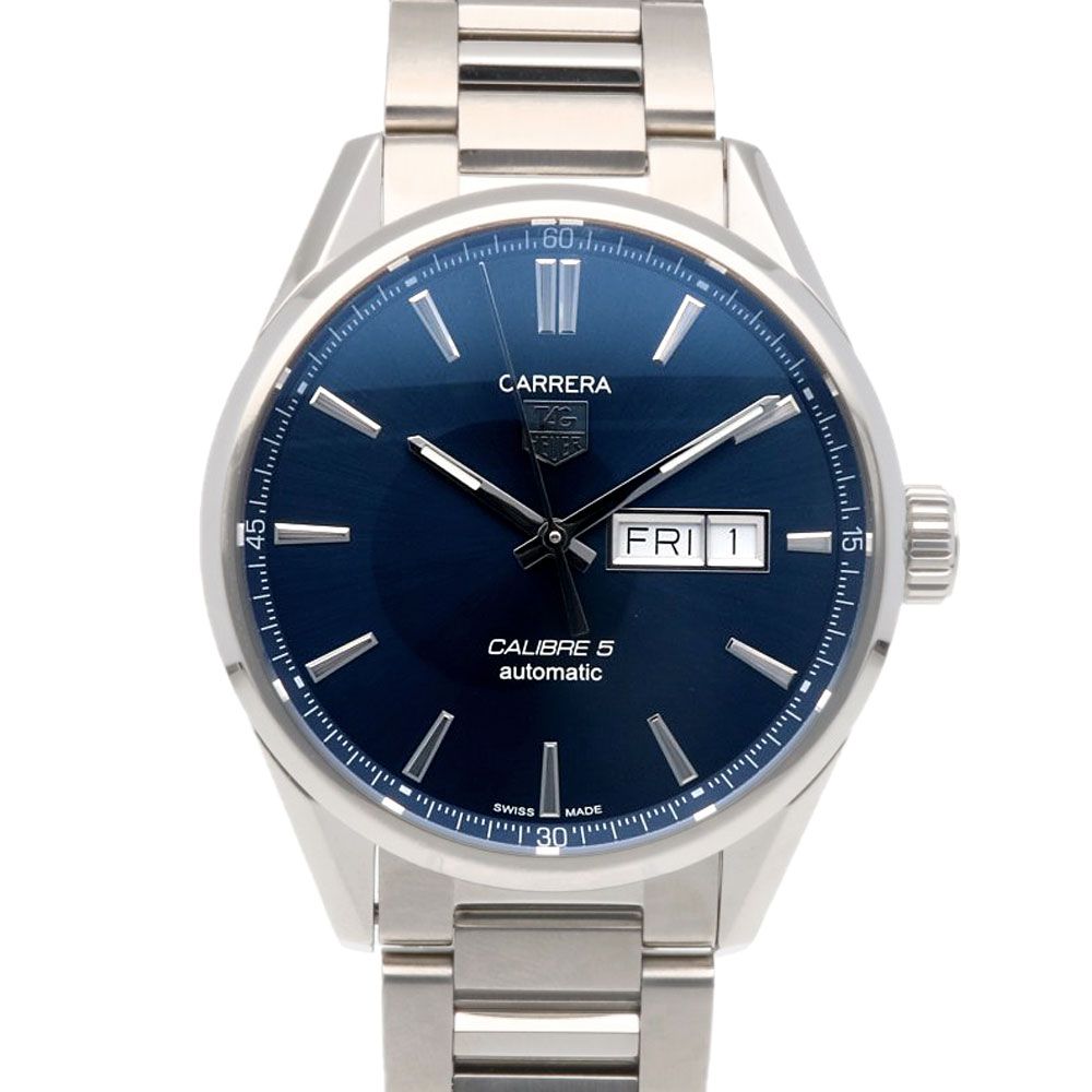 タグホイヤー カレラ キャリバー5 腕時計 時計 ステンレススチール WAR201E 自動巻き オーバーホール済 磨き直し済 メンズ 1年保証 TAG HEUER タグホイヤー