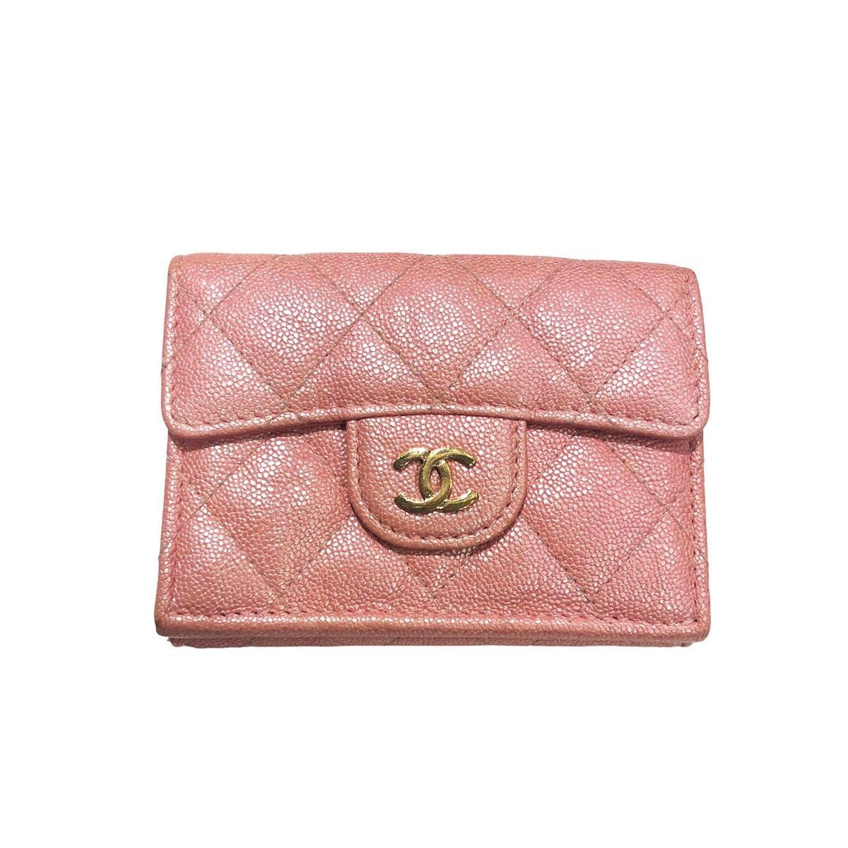 CHANEL レア　ラメメタリック　ピンク　財布 明日着 限定 キラキラCCマーク ナノウォレット ミニ財布 CHANEL