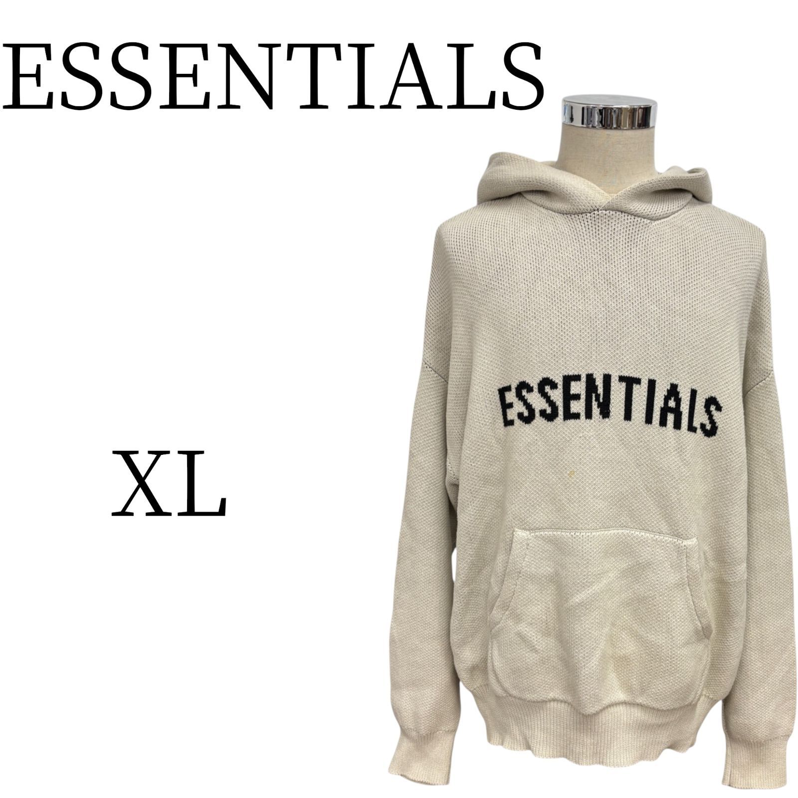 ESSENTIALS エッセンシャルズ オフホワイト パーカー XL LL