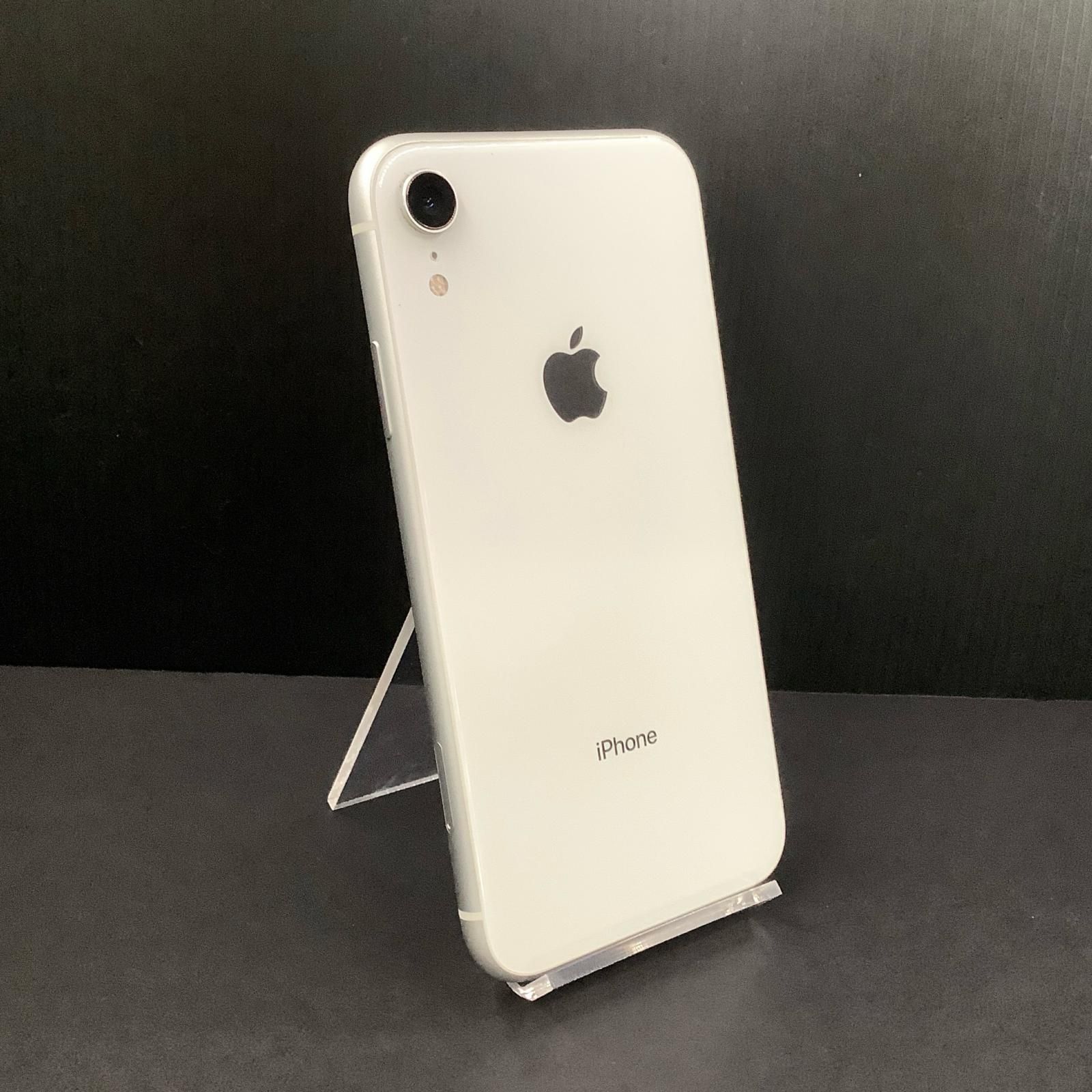 【全額返金保証】【最速発送】Apple iPhone XR 128GB ホワイト SIMフリー 動作確認済 83% 白ロム