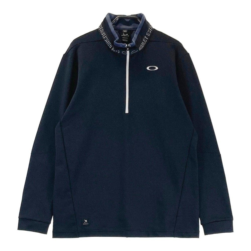 オークリー　ゴルフ　ウェア　L　ブラック　ハーフジップ サイズ：L OAKLEY オークリー ハーフジップ 長袖Tシャツ 総柄