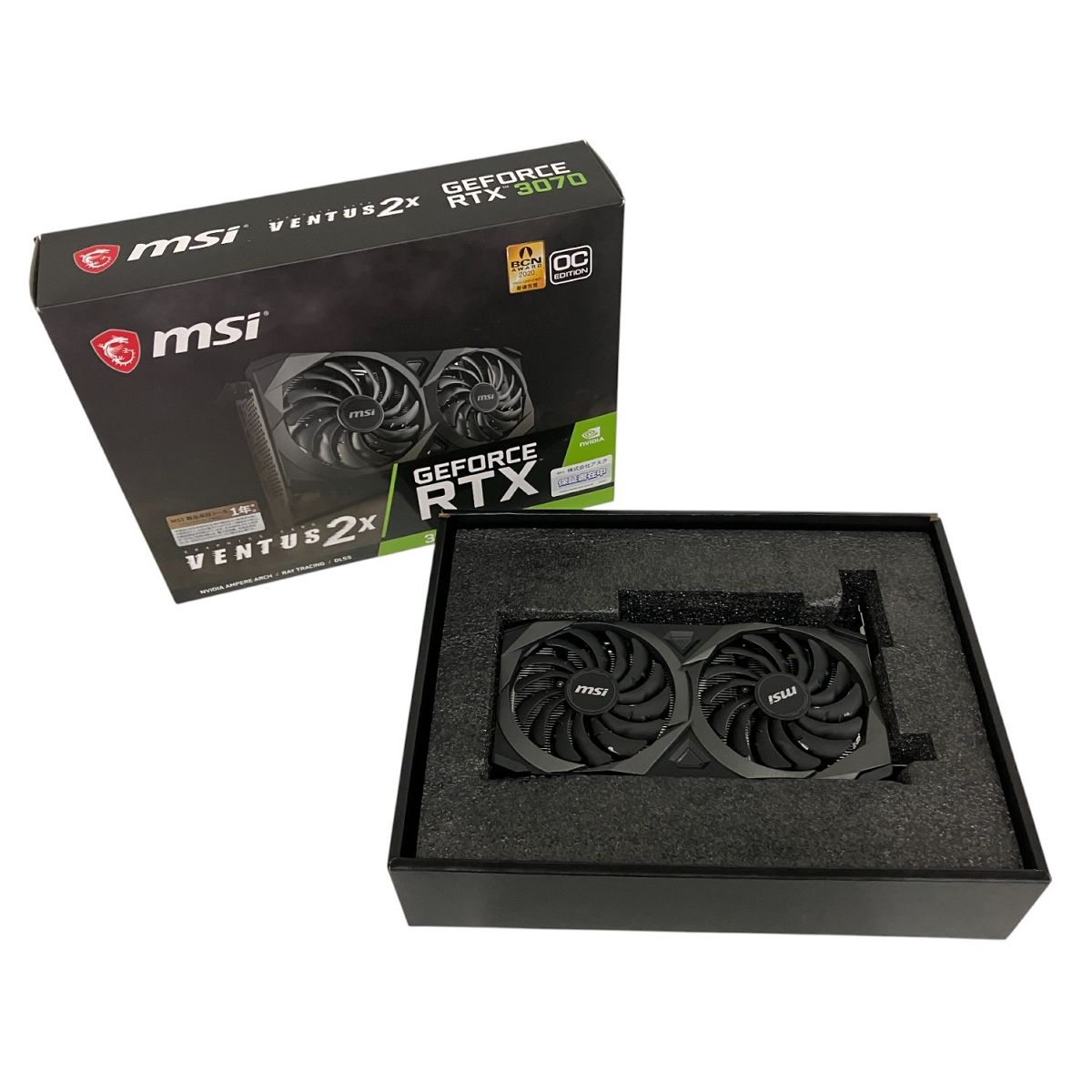 MSI GeForce RTX3070 VENTUS 2X 8G OC LHR グラフィックボード PC周辺機器 ジャンク B10492638
