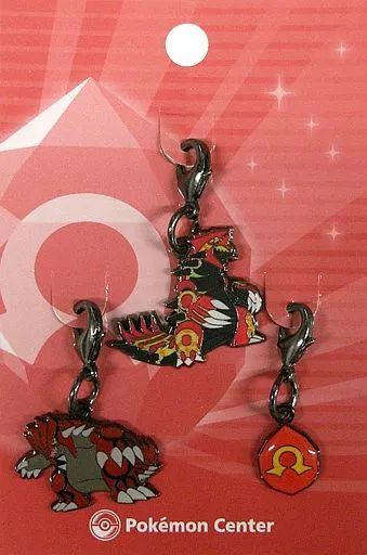 ポケモンセンター　ゲンシグラードン　クリアキーホルダーとメタルチャーム ポケモン - ポケモンセンター メタルチャーム ゲンシグラードン
