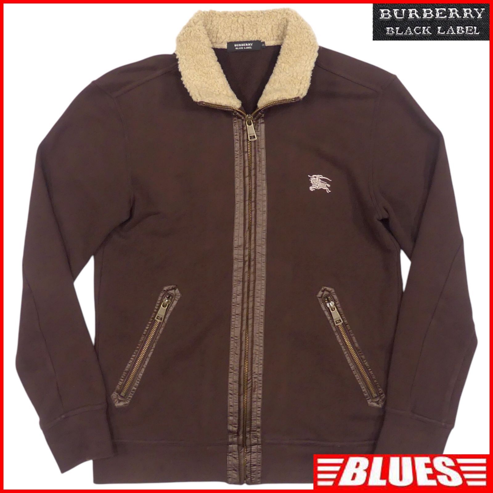 バーバリー　ブルーレーレベル　ビンテージ ジャケット 廃盤 バーバリーブラックレーベル M ジャケット ブルゾン ジャージTY2956