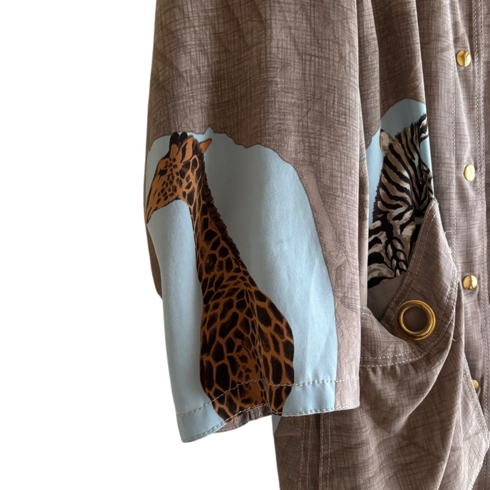Z1535 伊太利屋 イタリヤ La Mode Goyt アフリカンアニマル柄 コート