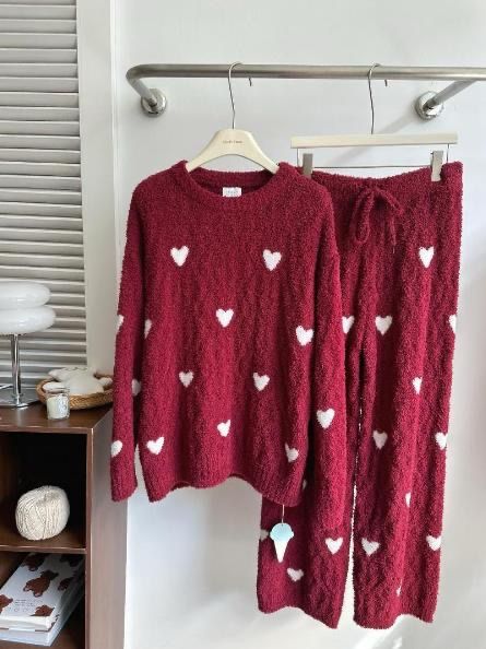 ジェラートピケ　HOLIDAY ハートアラン　ロングパンツ 新品未開封 ジェラートピケ 【HOLIDAY】ハートアランロングパンツ RED