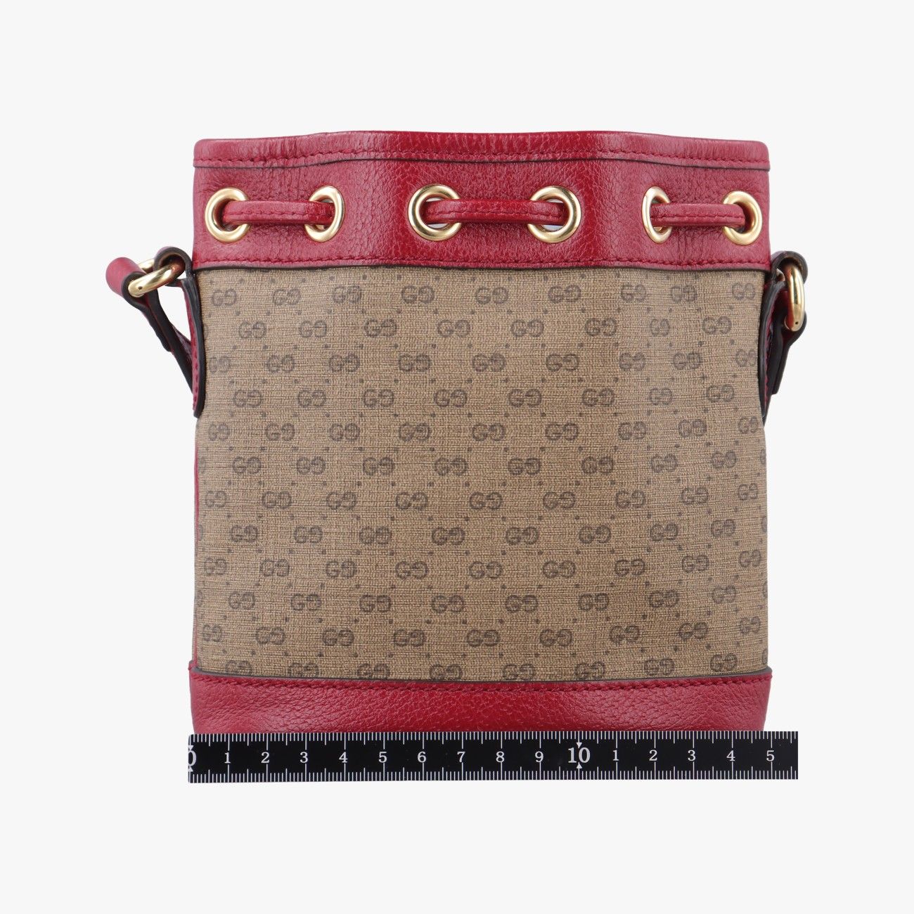 グッチGucciドラえもんコラボブラウン×レッド×マルチカラーPVC