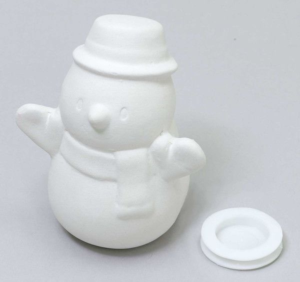 ゆきだるま おえかき陶器貯金箱 ゆきだるま 055894（558943）貯金箱 工作