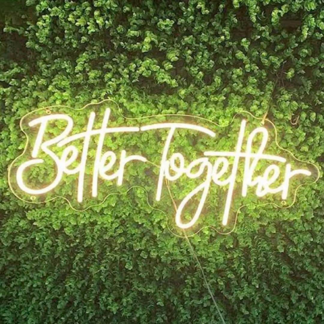 ネオンサイン 結婚式 Better together LEDネオンサインライト 壁の装飾