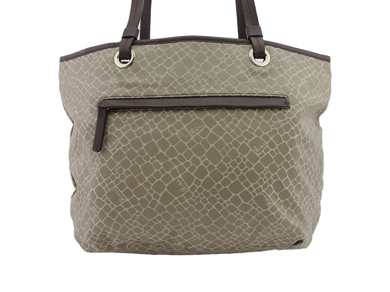 【BIGお買い物ラリー★30%OFFセール中】ニナリッチ NINA RICCI トートバッグヌーボー ロゴプレートチャーム付き ベージュ ブラウン ゴールド レディース 中古 超メルカリ市☆最大30％OFFセール中】ニナリッチ NINA RICCI トート