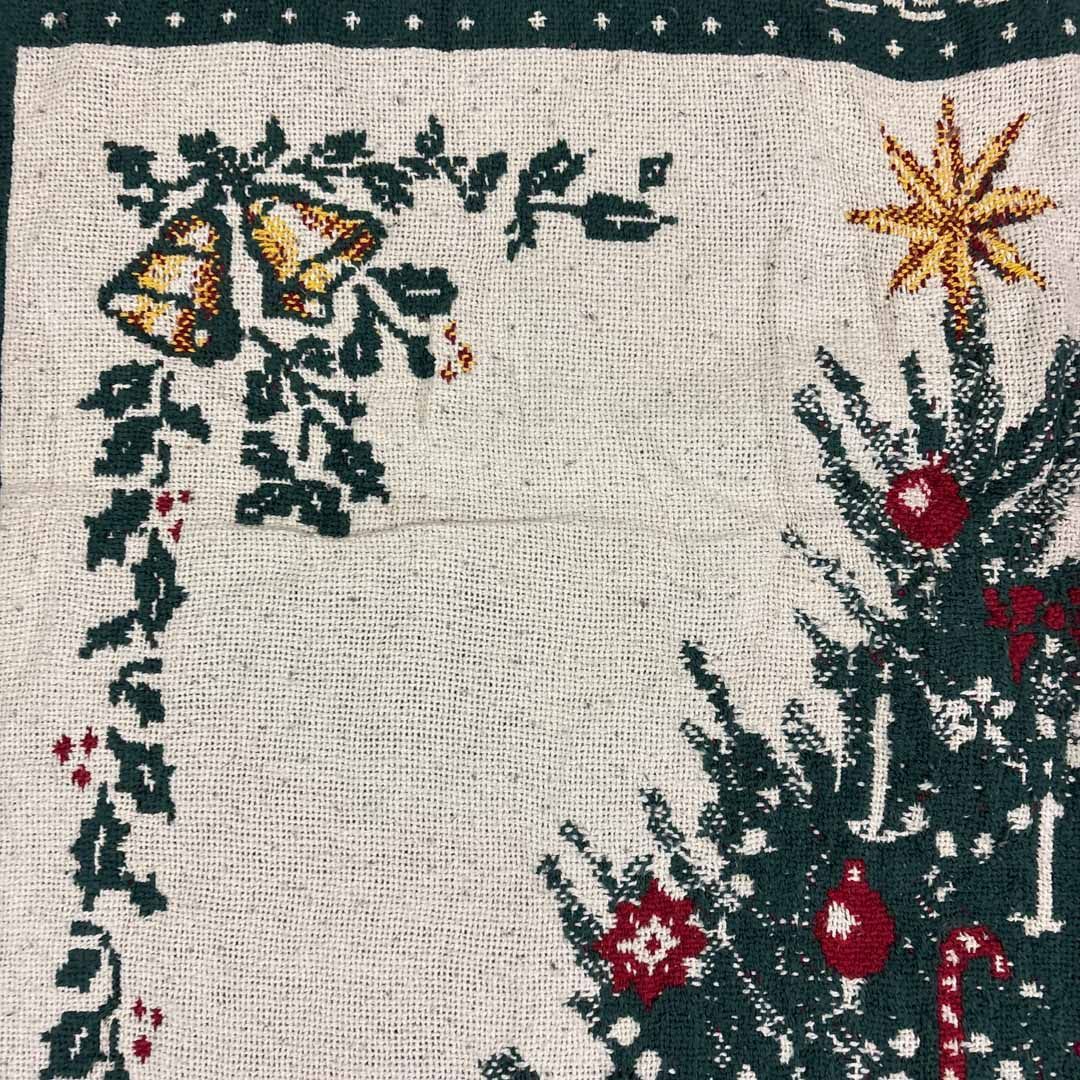 VINTAGE - vintageラグ カーペット クリスマス テディベア プレゼント 665 vintageラグ カーペット USA製 テディベア クリスマス 1966