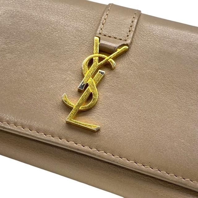 美品✨サンローラン　キーケース　6連　キーリング　レザー　ダークブラウン Yves Saint Laurent - イブサンローラン ブラウン レザー キー