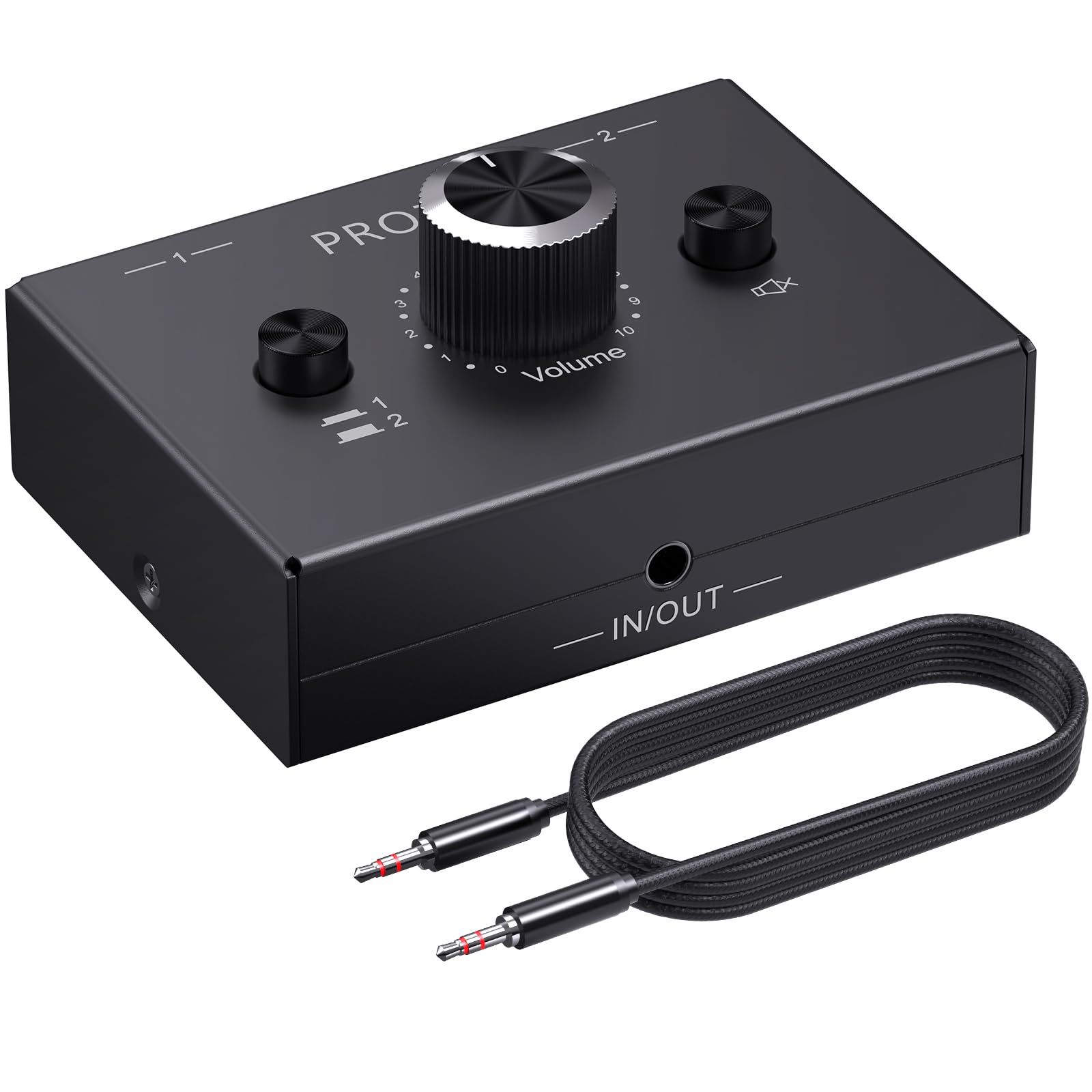 オーディオスイッチャー 3.5mm 双方向 PROZOR 2入力1出力/1入力2出力