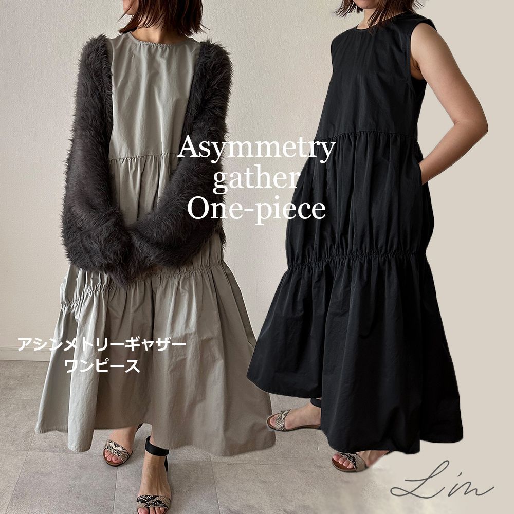 新品未使用】ギャザーワンピース｜新品、未使用】lachicbaton胸元