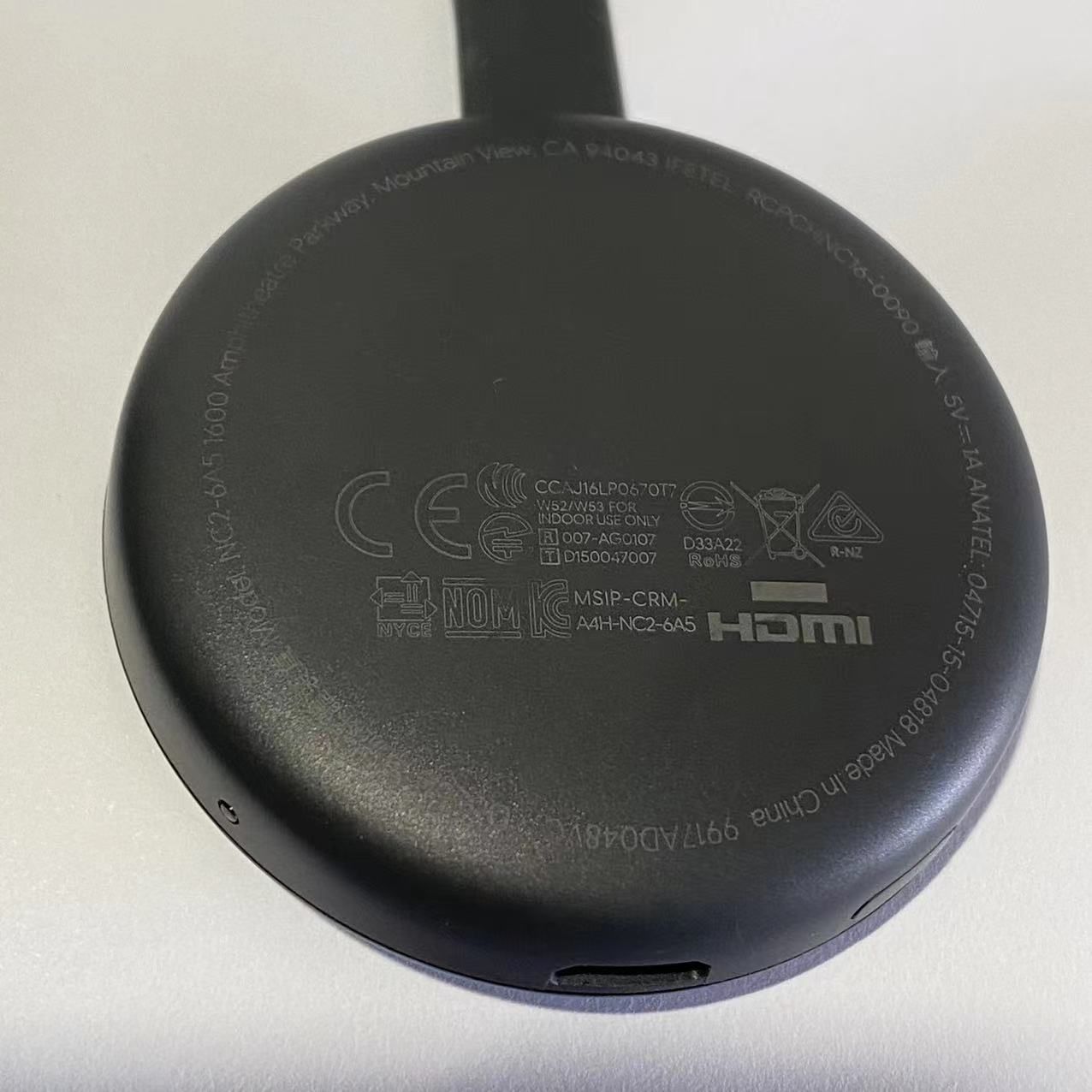 グーグル クロームキャスト Google Chromecast NC2-6A5　1600