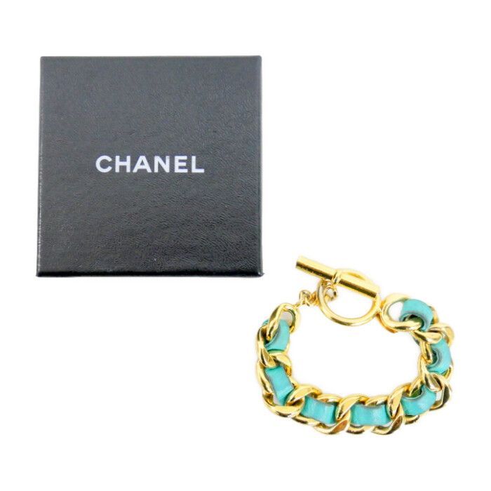 CHANEL シャネル 91年製 26番刻印 ビンテージ メタル×レザー