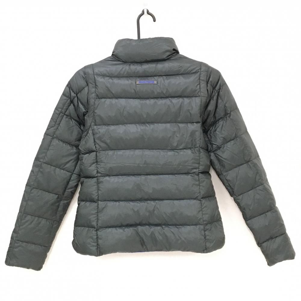 超 パーリーゲイツ 2WAYナイロンダウンジャケット ダークグリーン系×ブルー 軽量 レディース 0 S ゴルフウェア PEARLY GATES