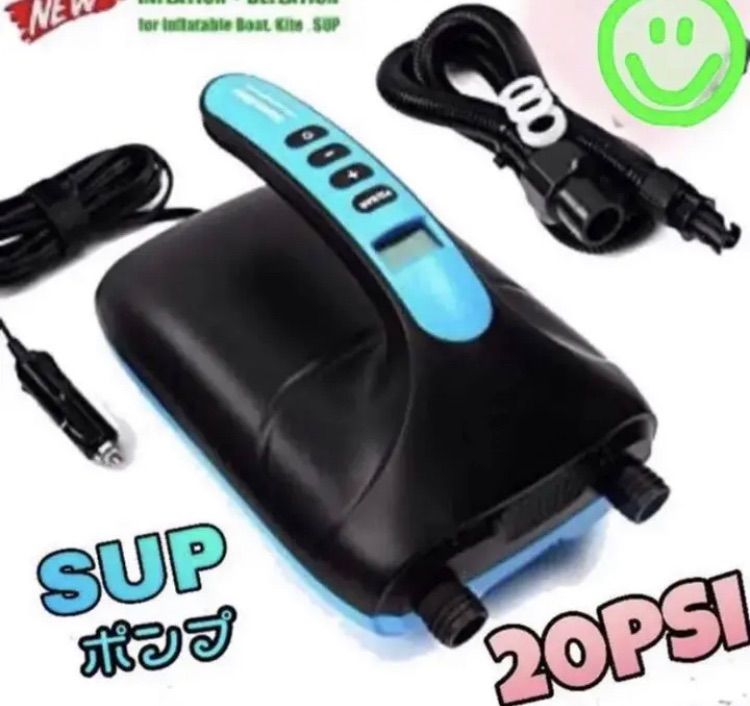 電動エアーポンプ DC12V 空気入れ&空気抜き 両対応 20 最大圧力2