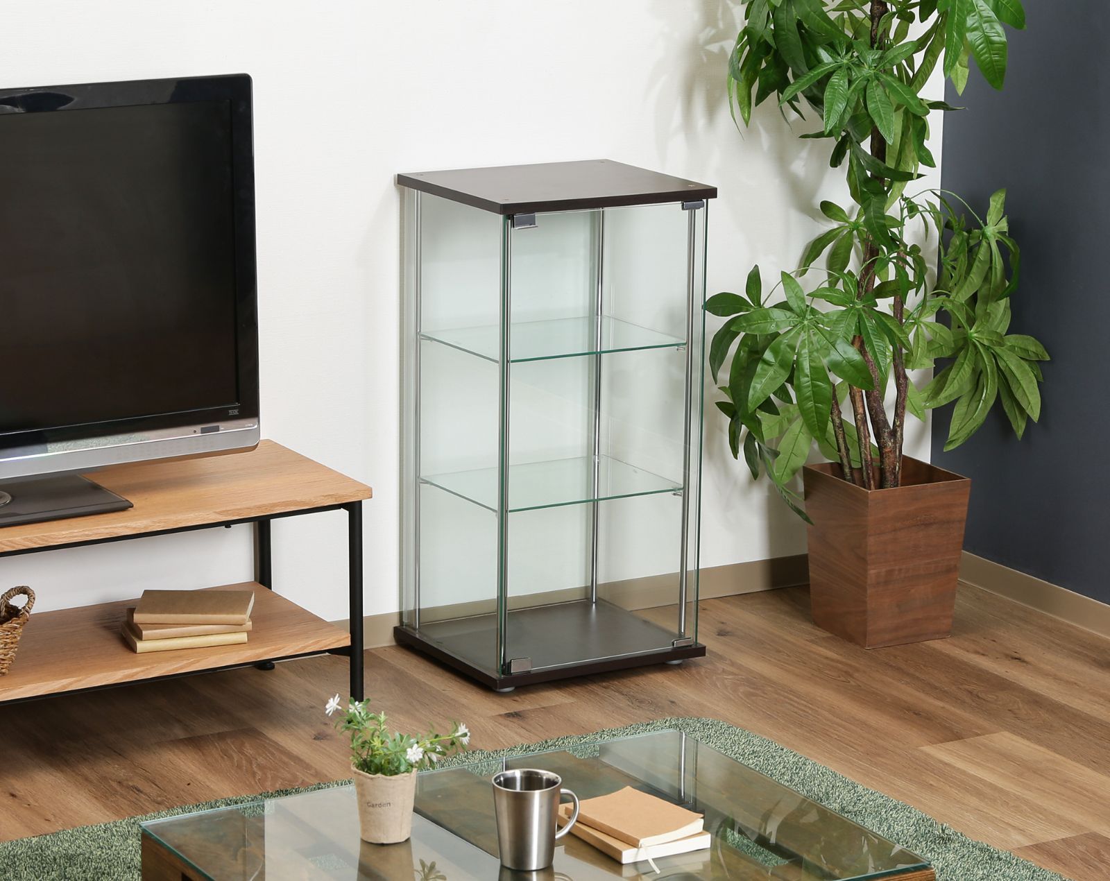 ショップ ガラスコレクションケース3段 1421 ガラスケース ショー