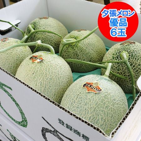 夕張メロン 送料無料 夕張メロン 8kg6玉入 1箱(1ケース) 北海道 夕張 メロン 優品 夕張メロン 夕張農協共撰 メロン ゆうばりめろん 果物 フルーツ くだもの メロン