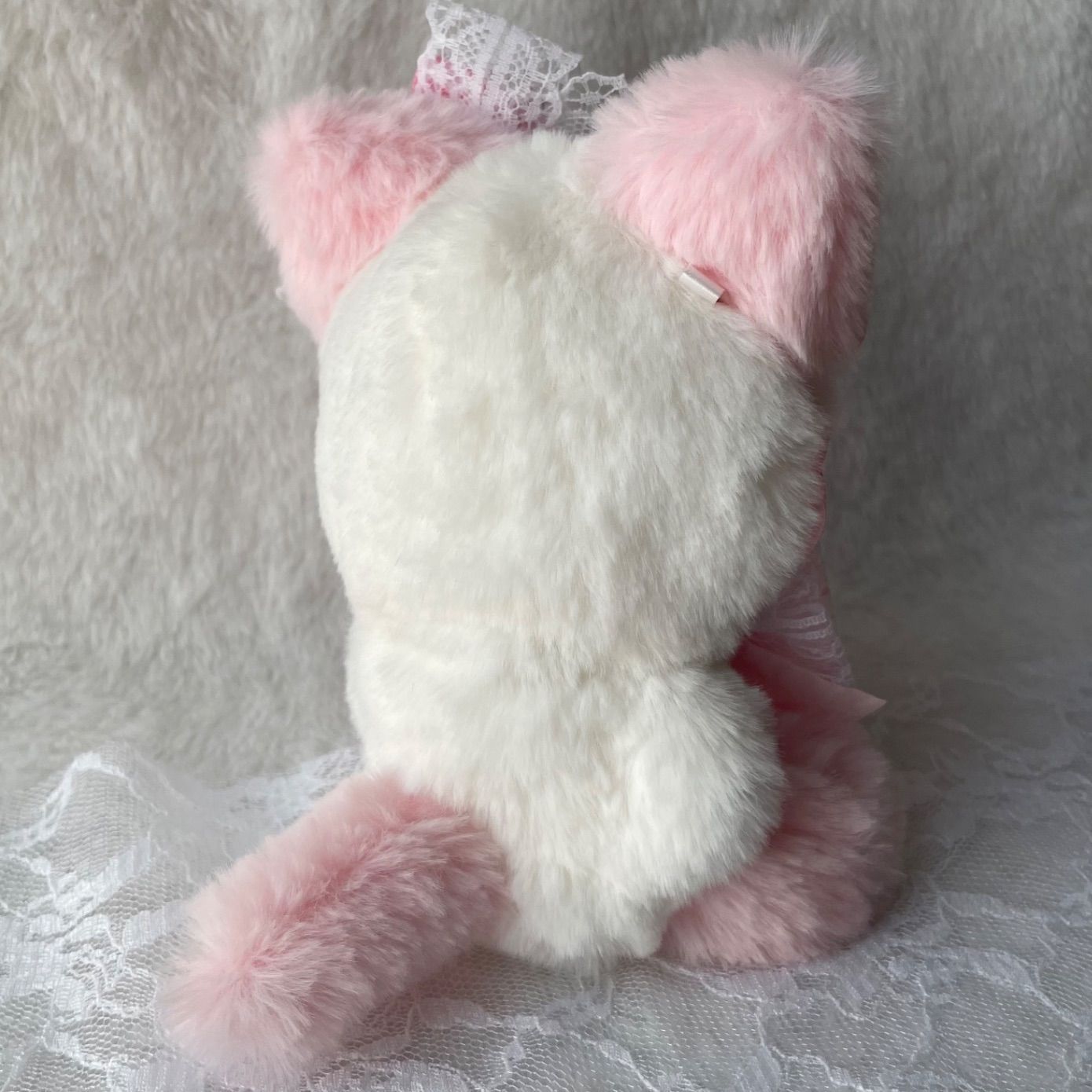 103】SALE✨おすわりぬい服 10cm ピンク 猫 - メルカリ