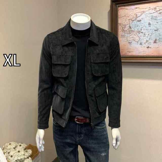 XL メンズ 服 シンプル ファッション オシャレ 大人 かっこいい 大きいサイズ ストリート 紳士服 秋ワークウェア エコ レザージャケット スエード ライダース ジャケット