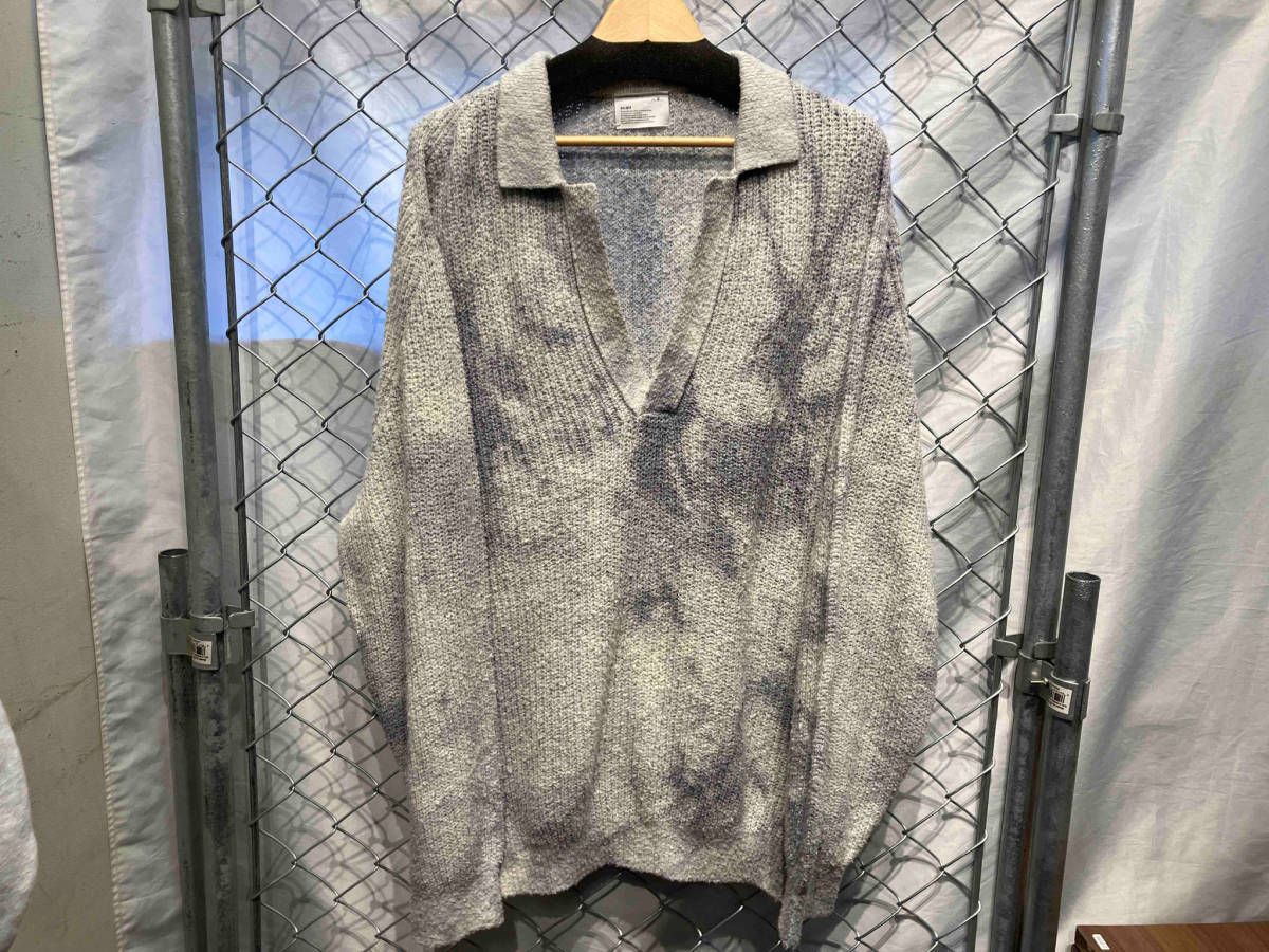 Scair 23ss Uneven Dye Skipper Sweater - S.BLUE Size:3 NO. 2301SC-K002 スケアー スキッパーセーター グレー