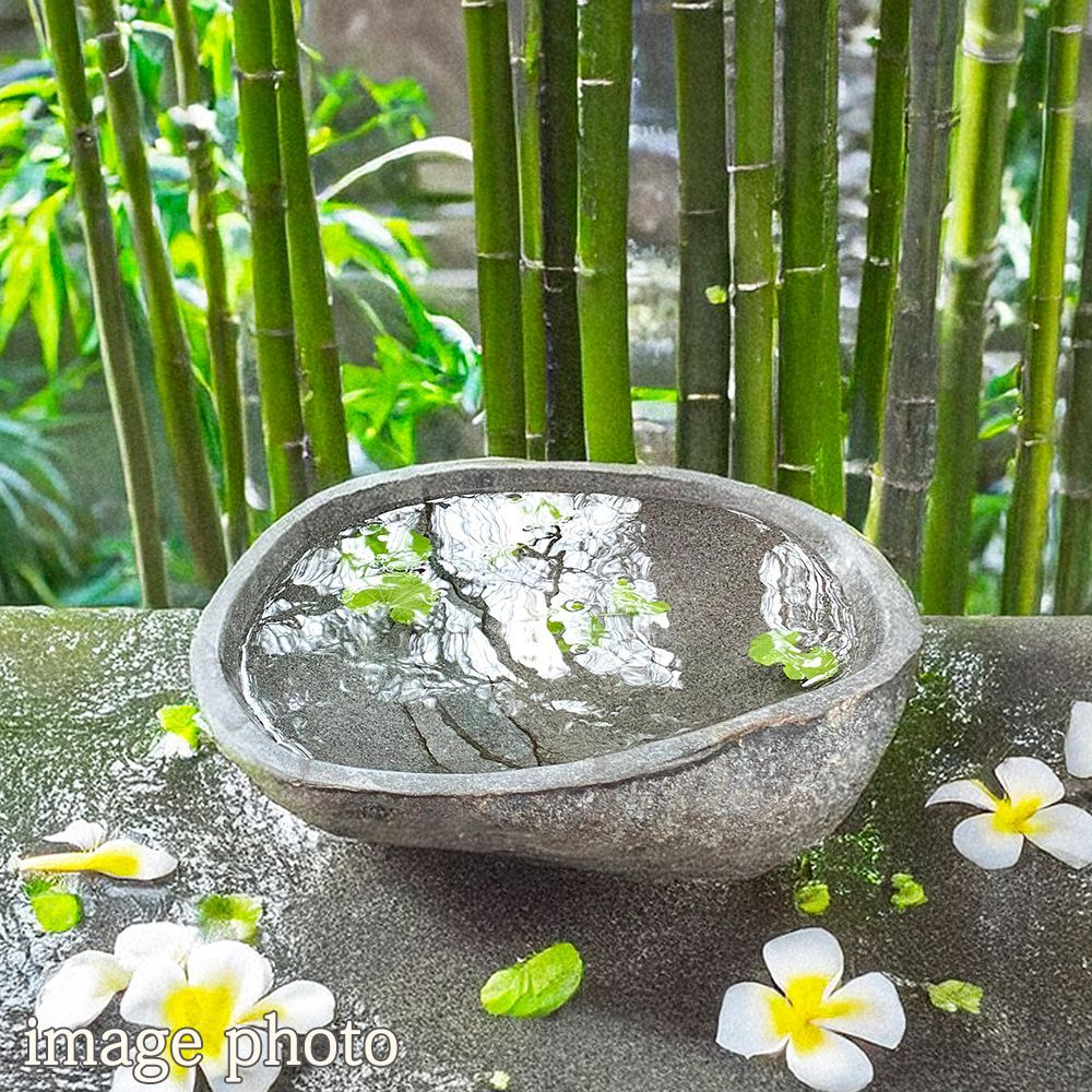 水鉢・船型蹲・向鉢】オブジェ・庭石・置物・ガーデニング・バードバス