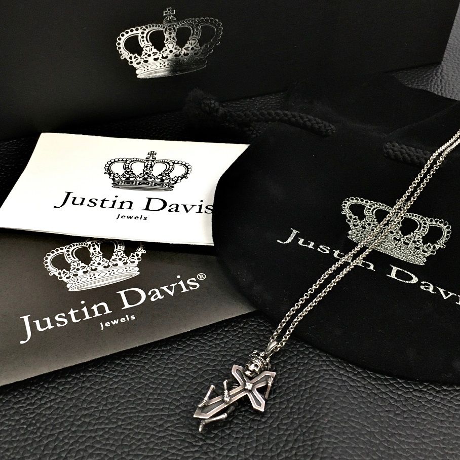 JUSTIN DAVIS LAFITTE SKULL NECKLACE SNJ439 ジャスティン デイビス 