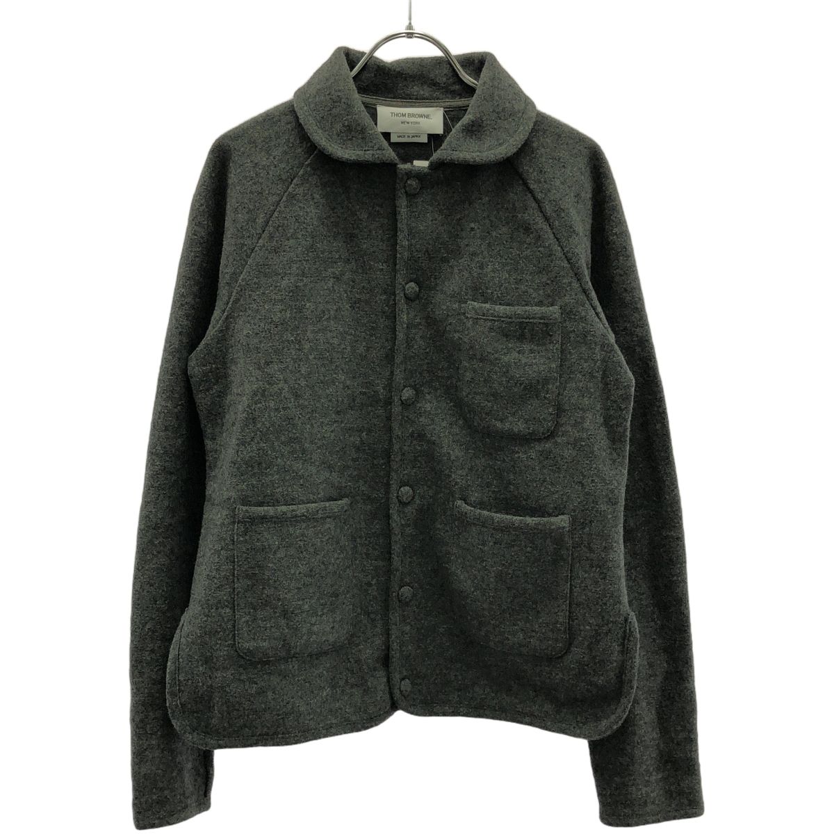 THOM BROWNE グレー テーラードジャケット THOM BROWNE✨テーラードジャケット グレー 0 スーツ コットン 楽天