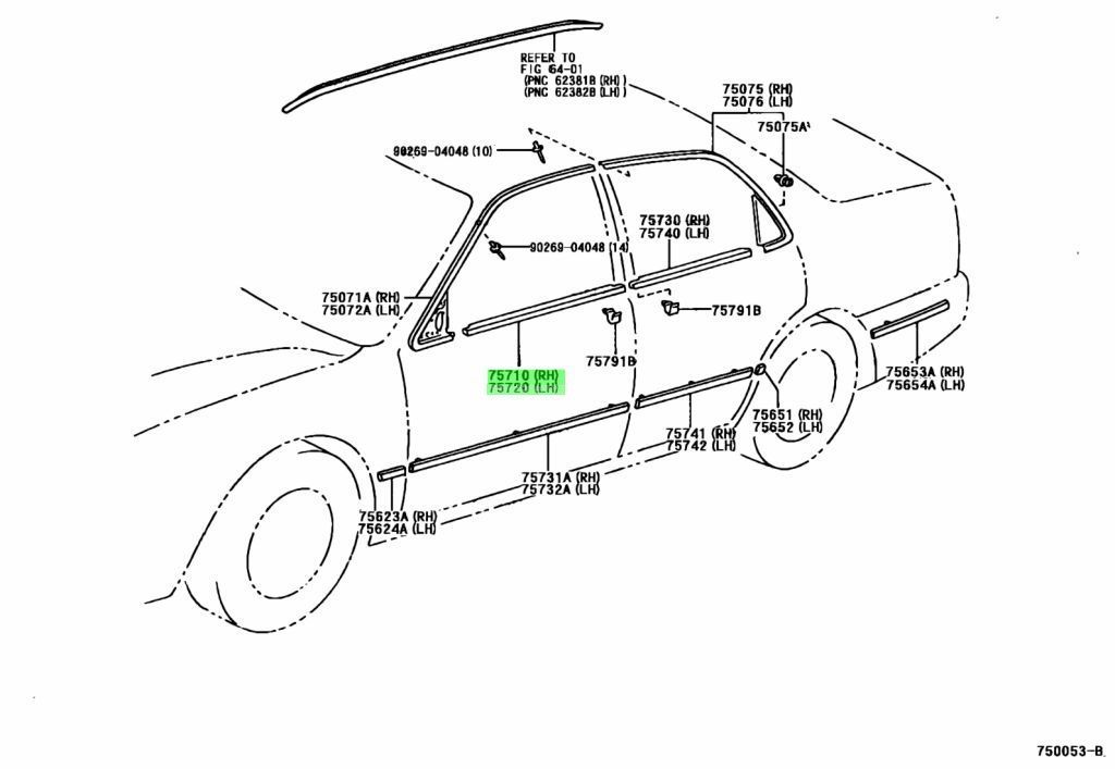 新品未使用 トヨタ純正 カムリ マークⅡ マーク2 ドアモール フロント  