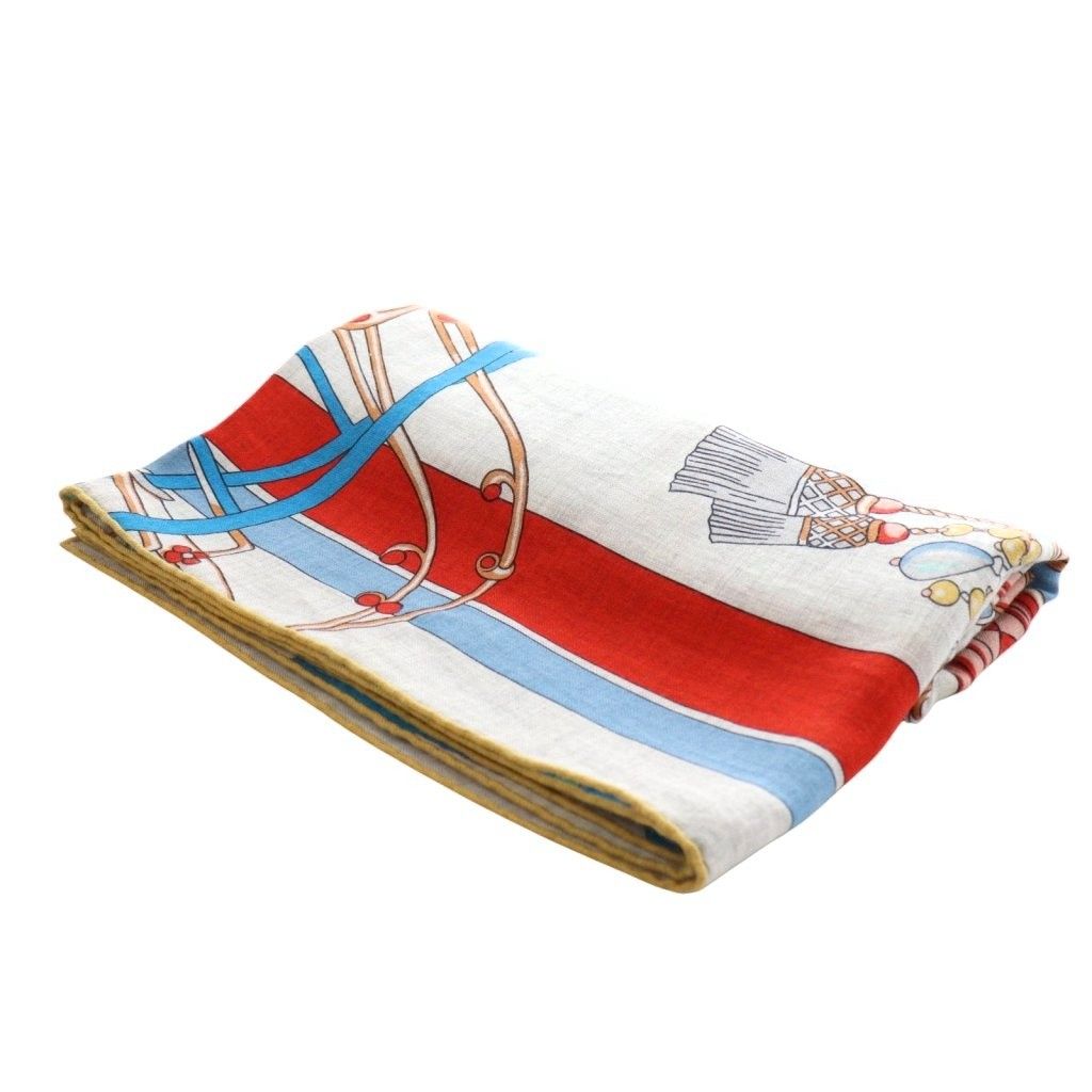 HERMES スカーフカレジェアン大判コットンエルメス