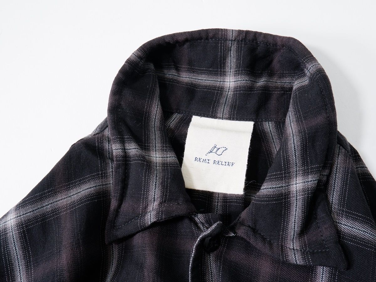 REMI RELIEF/レミ レリーフ】 CHECK 2 WAY SHIRT 新品REMI RELIEF/レミ