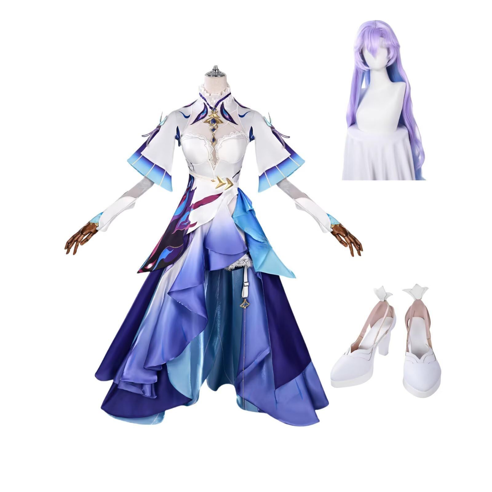 衣装 ウィッグ 靴 DOKITOKI カンタレラ コスプレ 衣装 鳴潮 ウィッグ 靴付きコスプレ用衣装 コスチューム 仮装 cosplay ハロウィン