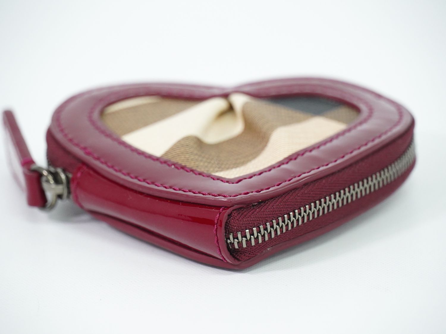 ◇バーバリー BURBERRY ハート型 ミニ コインケース ポシェット 