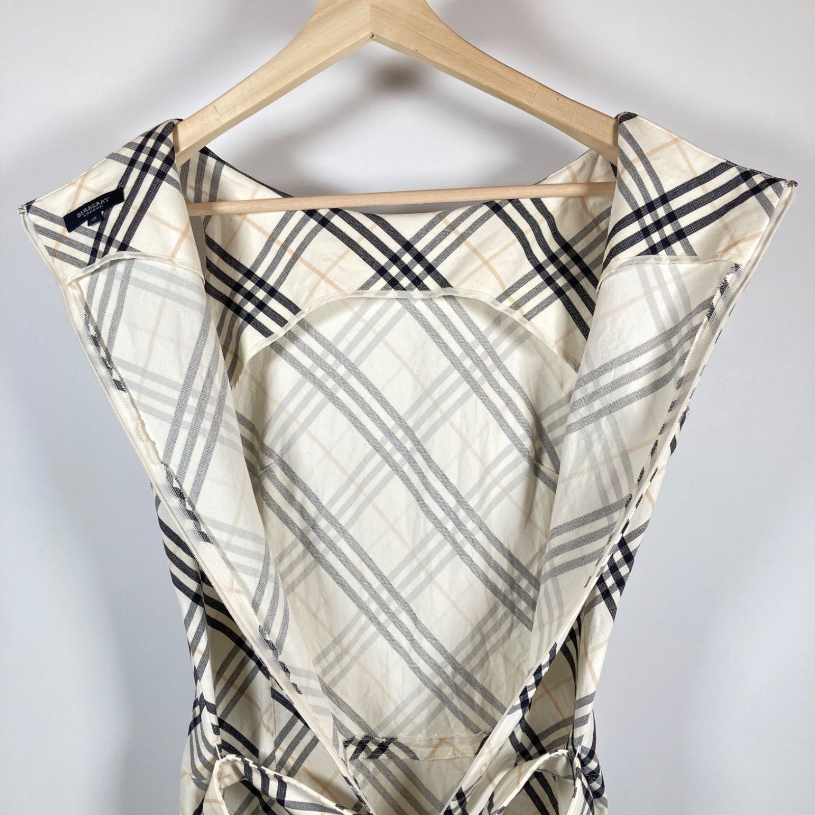 美品]BURBERRY LONDON バーバリー ロンドン ノバチェック ノースリーブ 