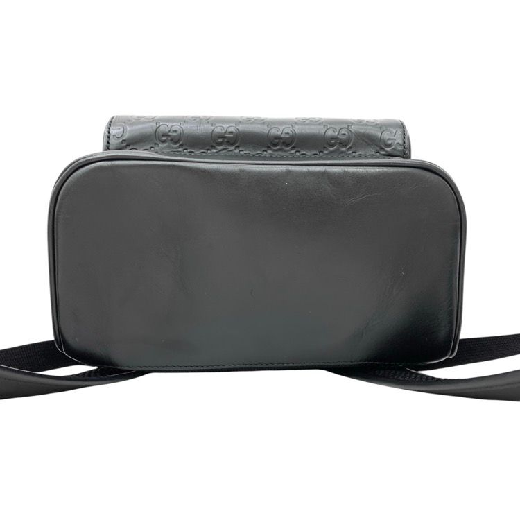 GUCCI リュック グッチ バックパック GG シマ 450967 美品 黒 GUCCI グッチ シマ シグネチャーレザーバックパック ブラック