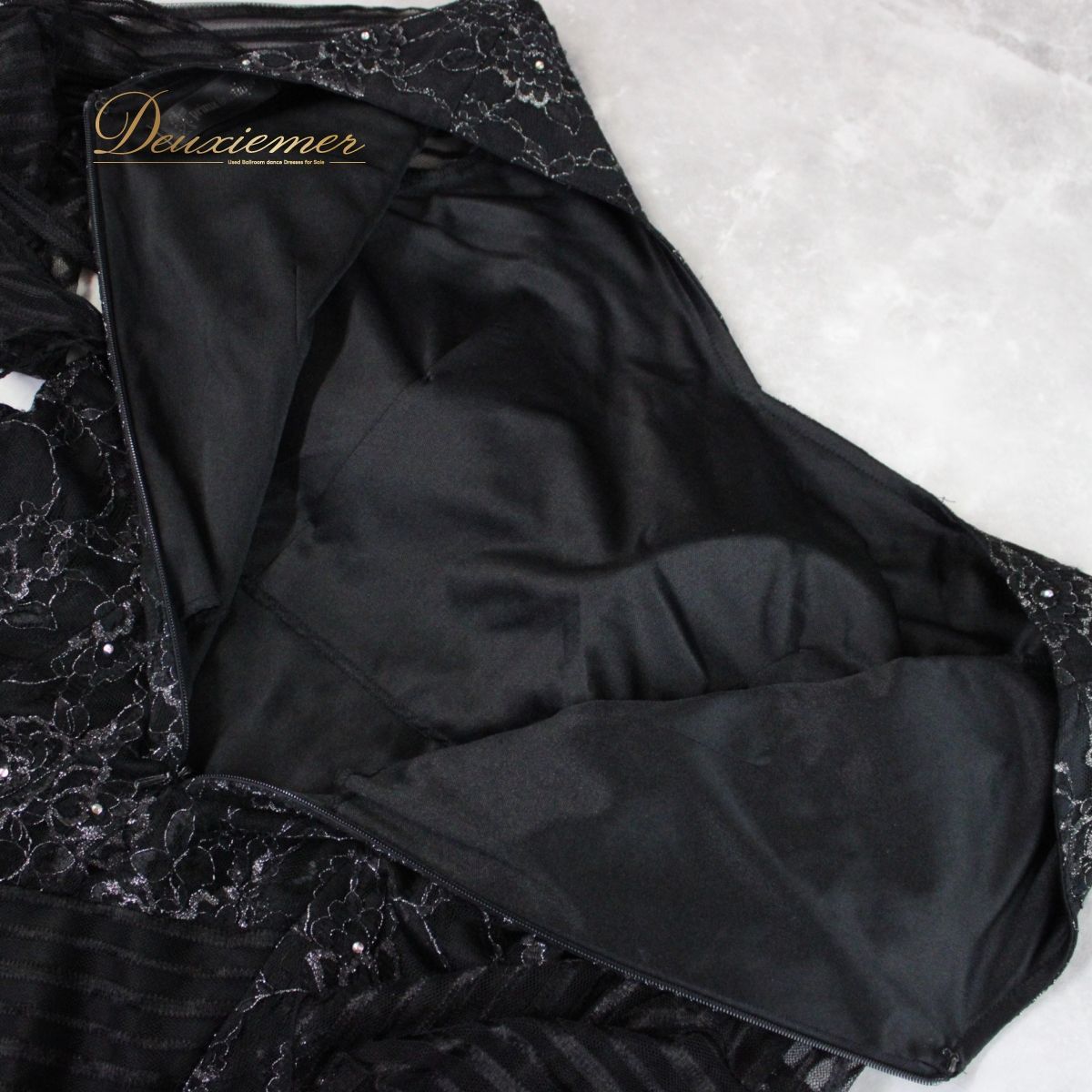 【美品 社交ダンス衣装】ドレス ワンピース prima boutique 黒 美品 社交ダンス衣装】 ブラック系 ドレス ワンピース パーティー