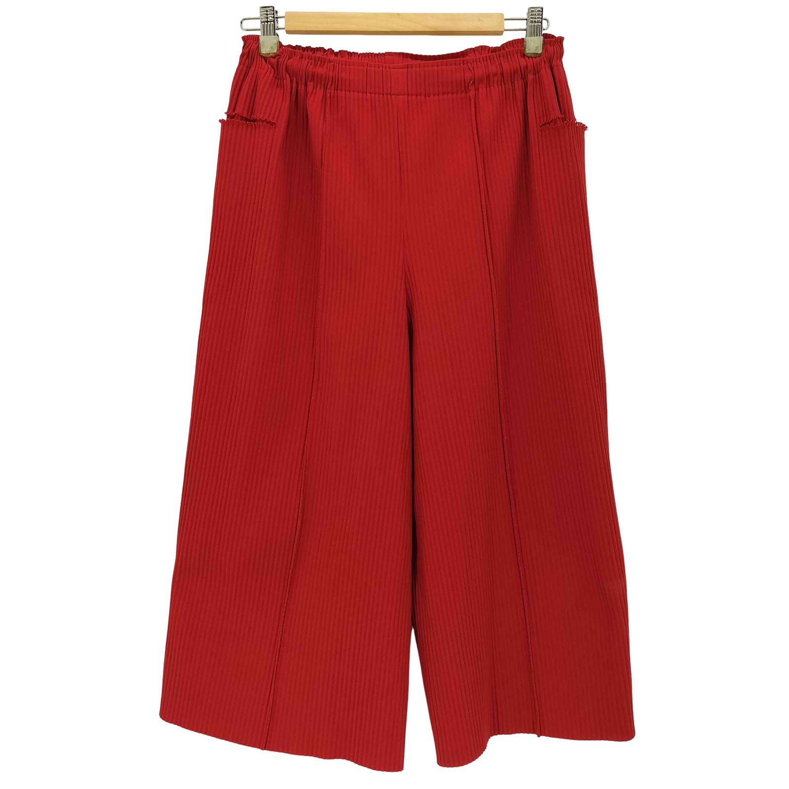 ミー イッセイミヤケ me ISSEY MIYAKE A-POC INSIDE インサイドアウト プリーツ イージーワイドパンツ バミューダパンツ レディース 表記無