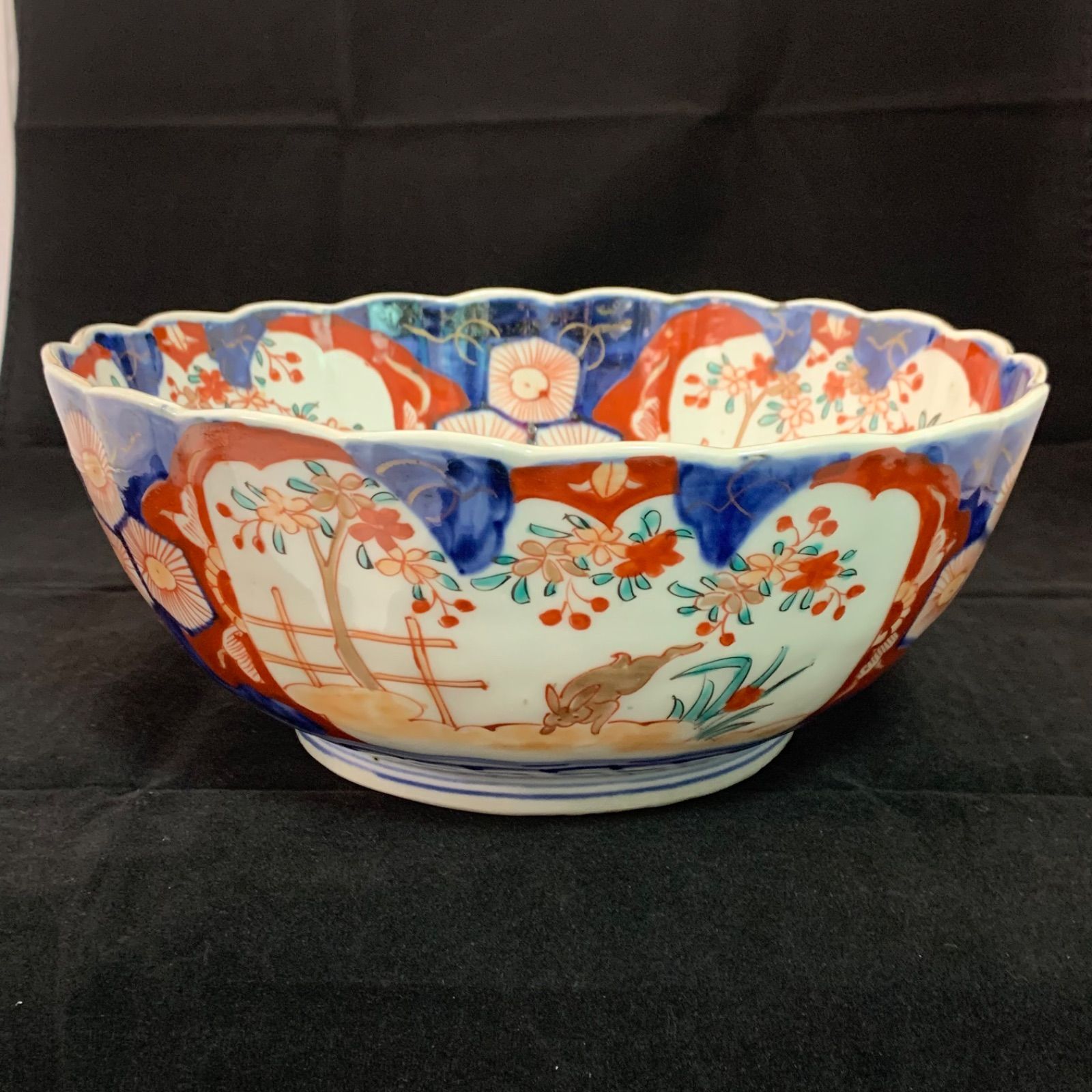 古伊万里　染錦　二重高台　三つ丼　鉢　飾り鉢　D132 古伊万里 染錦 二重高台 三つ丼 鉢 飾り鉢 - メルカリ