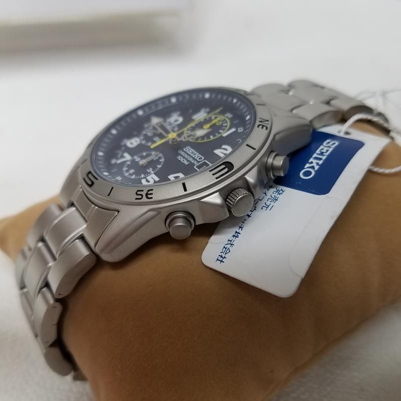 SEIKO SND379P 海外モデル クロノグラフ クオーツ 腕時計 箱タグ