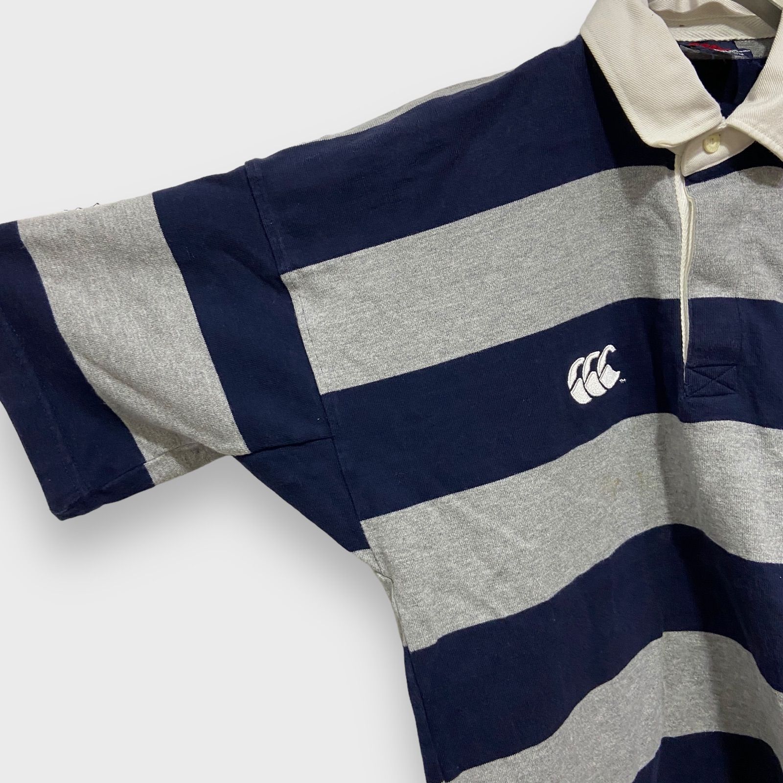 ☆希少☆CANTERBURY ラガーシャツ　ニュージーランド製　刺繍　ボーダー Amazon | [カンタベリー] ラガーシャツ NZ STRIPE RUGBY JE