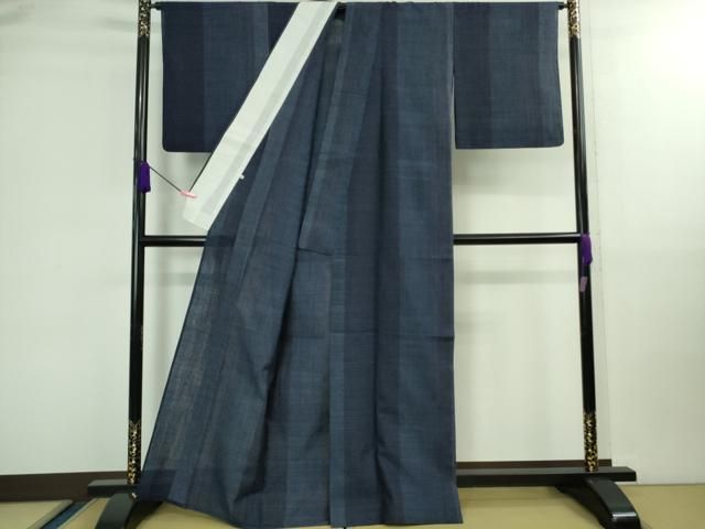 平和屋着物 上 夏物 結城紬 夏結城 80亀甲 間道 大丸扱い DZAB0137kh5