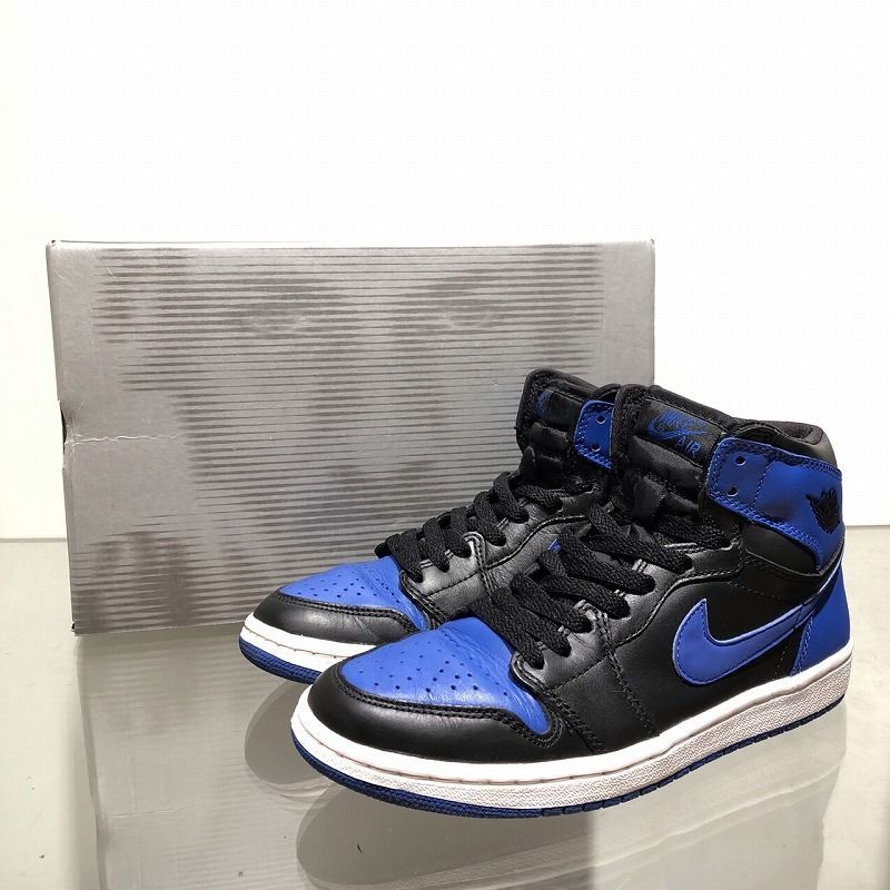 2001年 NIKE AIR JORDAN 1 RETRO ROYAL ナイキ エアジョーダン1 ロイヤル ハイカットスニーカー 箱付き  ロイヤルブルー×ブラック サイズ：US 6.5 (24.5cm) 136066-041 中古【PI】 - メルカリ