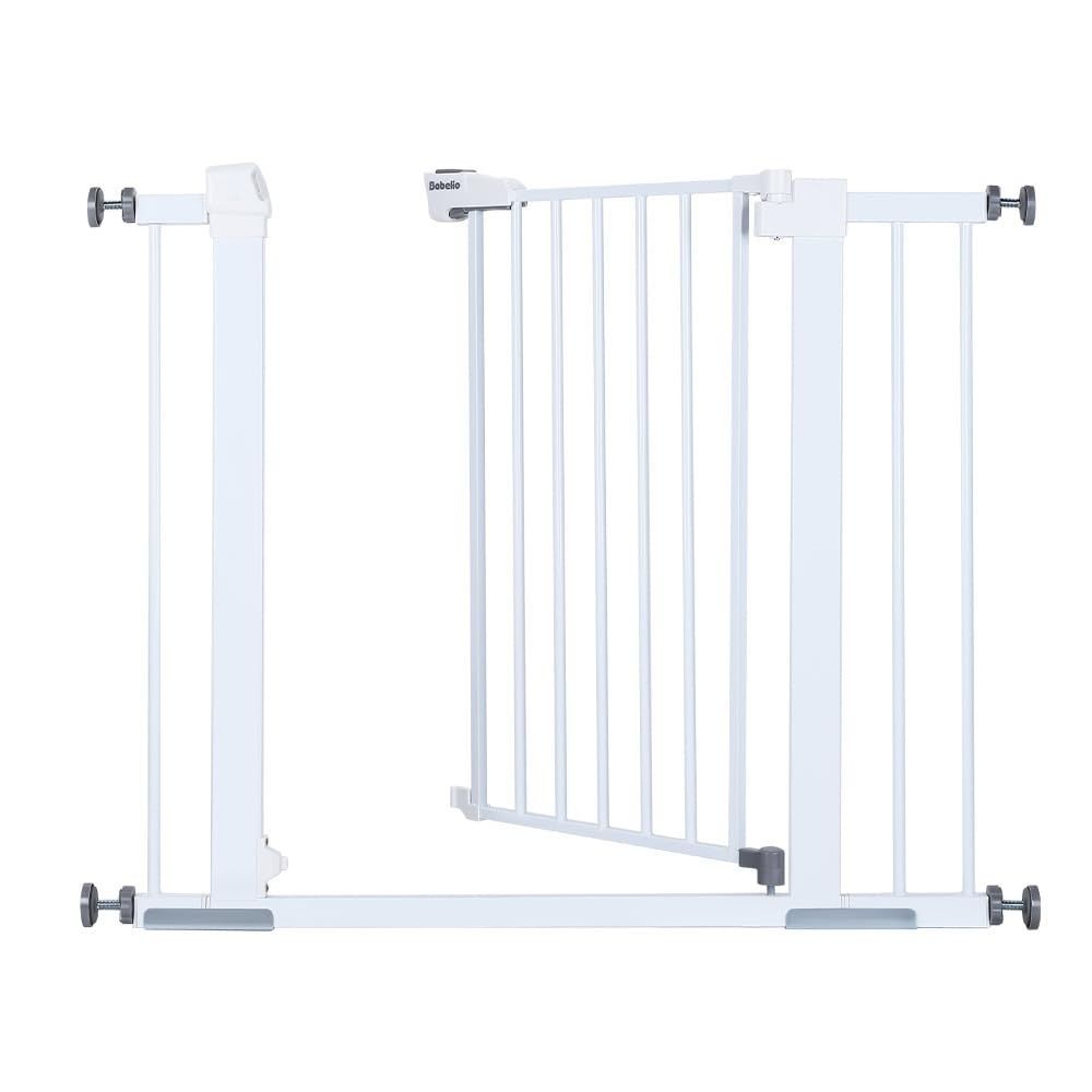 ペットゲート超狭小サイズ あつりょくとりつけ 穴あけ不要 拡張 オートクローズ 取付幅68-93cm 階段上 ベビーゲート 高さ76cm BABELIO