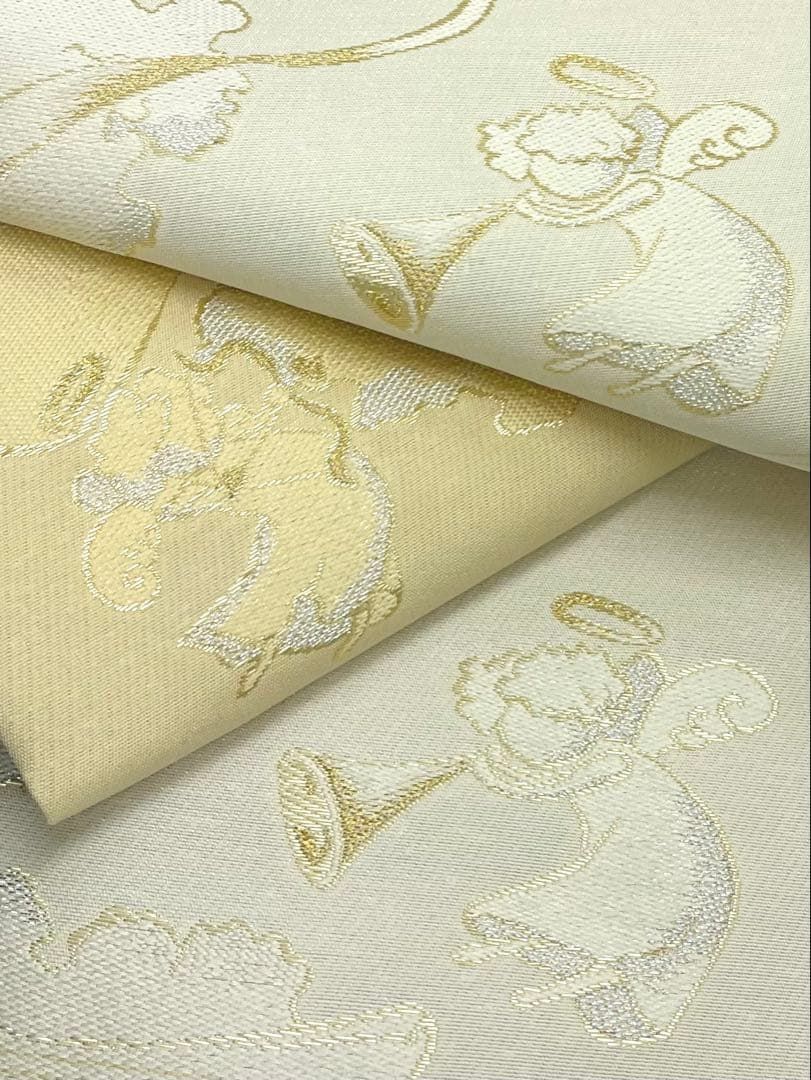 キューピッド エンジェル 西陣織 九寸名古屋帯 金糸 銀糸 正絹