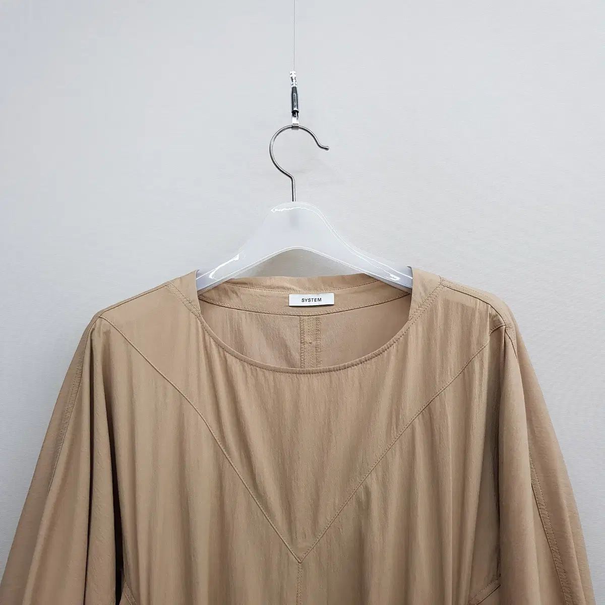 The HANDSOME SYSTEM システム 2025 パフ スリーブ ベルト付き ロング ワンピース 82 ー 94 160