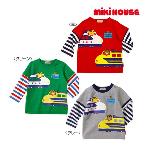 新品未使用　ミキハウス　福袋限定　長袖トップス　トレーナー　プッチー　130 ○40％OFFセール○ミキハウス mikihouse 新幹線プッチー 重ね着