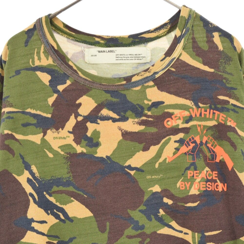 OFF-WHITE (オフホワイト) PEACE BY DESIGN S/S Tee T-SHIRT 迷彩ロゴ 